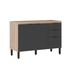 Balcão Demóbile Firenze Para Pia 120 cm 93231 - Avena/Grafito