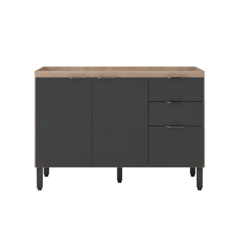 Balcão Demóbile Firenze Para Pia 120 cm 93231 - Avena/Grafito