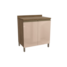 Balcão Kappesberg Curve 080 Com Tipo CB1029 - Nogueira/Macadamia Balcão Kappesberg Curve 080 Com Tipo CB1029 - Nogueira/Macadamia