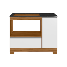 Balcão Multiuso Notável 3050 Com Gaveta - Freijó/Branco