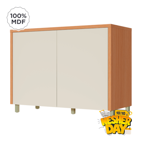 Balcão Nesher Condessa 120 cm 2 Portas 500969 - Carvalho/Greige