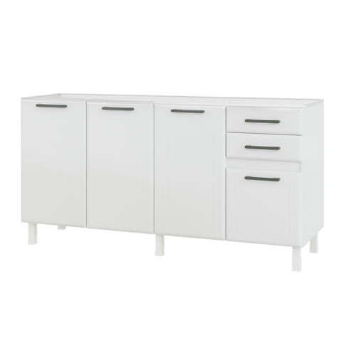 Balcão Telasul Liz 1,60 Metros Sem Tampo 821138-01 - Branco