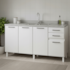 Balcão Telasul Liz 1,60 Metros Sem Tampo 821138-01 - Branco