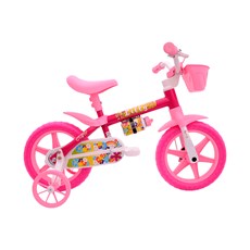Bicicleta Aro 12 Cairu Flower - Rosa Branco Lilly 110581