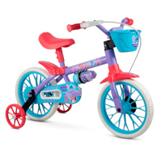 Bicicleta Aro 12 Nathor Feminino Stitch - Lilás/Azul