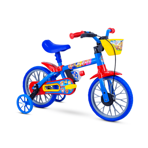 Bicicleta Aro 12 Nathor Masculino Patrulha Canina - Azul/Vermelho