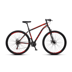 Bicicleta Aro 29 Athena 445 21 Marchas Colli - Preto Fosco/Vermelho Bicicleta Aro 29 Athena 445 21 Marchas Colli - Preto Fosco/Vermelho
