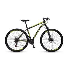 Bicicleta Aro 29 Athena 445 Colli - Preto fosco/Amarelo neon