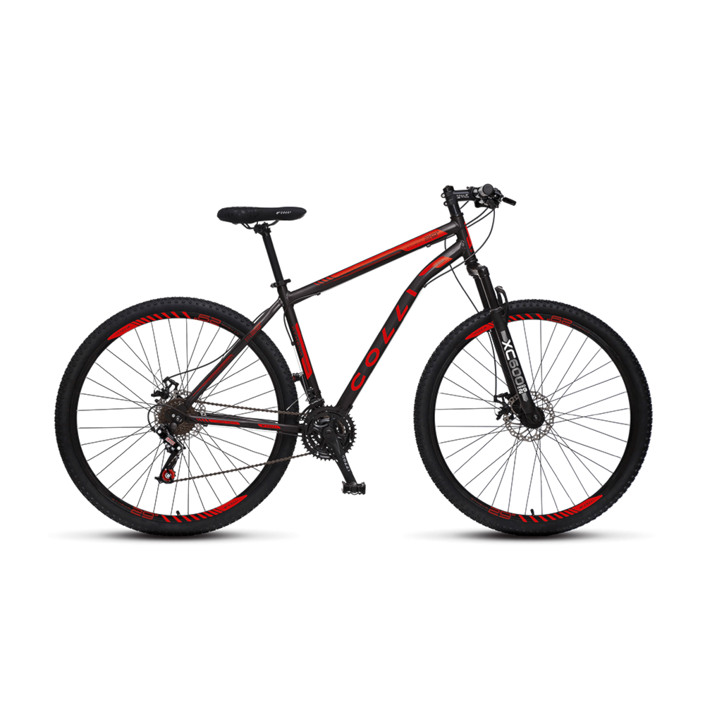 Bicicleta Aro 29 Athena 445 Colli Preto fosco Vermelho Martinello