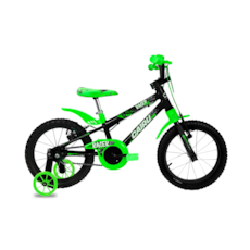 Bicicleta Cairu 311683 MTB Masculino Racer Kids 16 - Preto/Verde