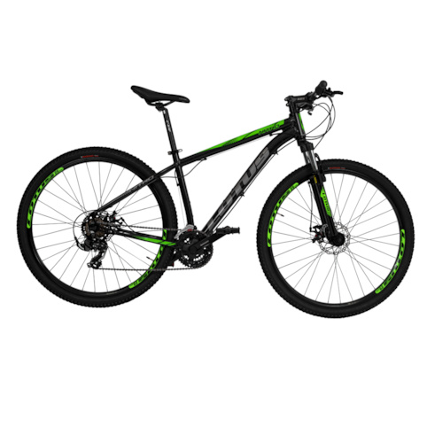 Bicicleta Cairu Alumínio Lótus Nitro 312135 Aro 29 - Preto/Verde