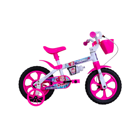 Bicicleta Cairu Feminino Mini Sereia 12 - Branco/Rosa 320319