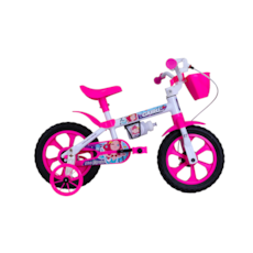 Bicicleta Cairu Feminino Mini Sereia 12 - Branco/Rosa 320319 Bicicleta Cairu Feminino Mini Sereia 12 - Branco/Rosa 320319