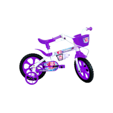 Bicicleta Cairu Feminino Mini Sereia 12 - Branco/Roxo 320320 Bicicleta Cairu Feminino Mini Sereia 12 - Branco/Roxo 320320
