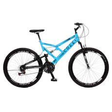 Bicicleta Colli 148 GPS Com Dupla Suspensão Full 21 Marchas Aro 26 - Azul Champanhe Bicicleta Colli 148 GPS Com Dupla Suspensão Full 21 Marchas Aro 26 - Azul Champanhe
