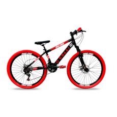 Bicicleta Colli 250 Grau 21 Marchas Aro 26 - Preto Fosco/Vermelho