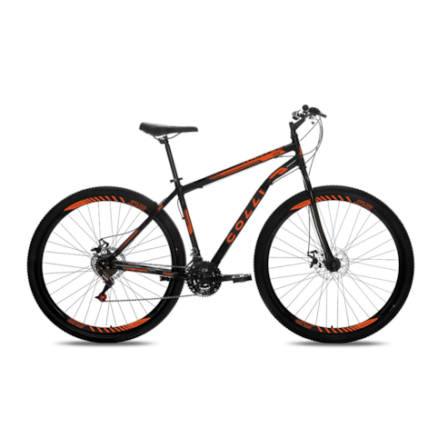 Bicicleta Colli  3440 Nantes 21 Marchas Aro 29 - Preto/Laranja Neon