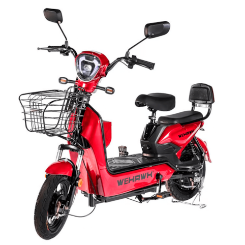Bicicleta Elétrica Sccoter Wehawk Basket 500W HW500 - Vermelho 