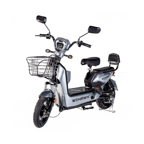 Bicicleta Elétrica Scooter Wehawk Basket WX-03 800W - Cinza