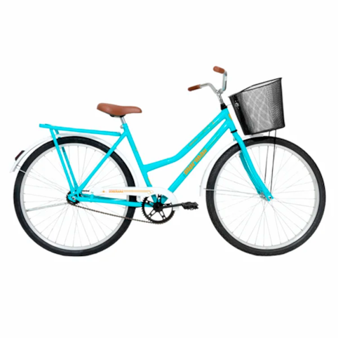 Bicicleta Mormaii Soberana Feminino Aro 26 Cesta - Verde/Branco