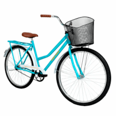 Bicicleta Mormaii Soberana Feminino Aro 26 Cesta - Verde/Branco
