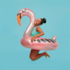 Boia Cisne Perolado Rosa - Mor 1972