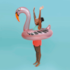 Boia Cisne Perolado Rosa - Mor 1972