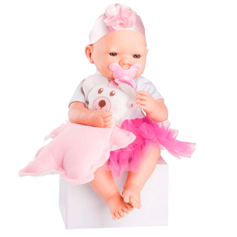 Boneca Roma Bebezinho Real Pink  - 5680 com Acessórios