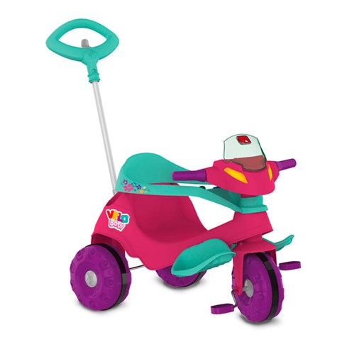 Brinquedo Bandeirante Motoca Velobaby - Rosa 357 - Martinello