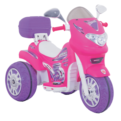 Brinquedo Biemme Moto Elétrica Sprint Turbo Com Capacete 678 - Rosa