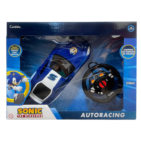 Brinquedo Candide Carro de Controle Remoto Sonic Racing - 34003