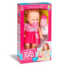 Brinquedo Divertoys Boneca Zizinha Faz Xixi - 8163