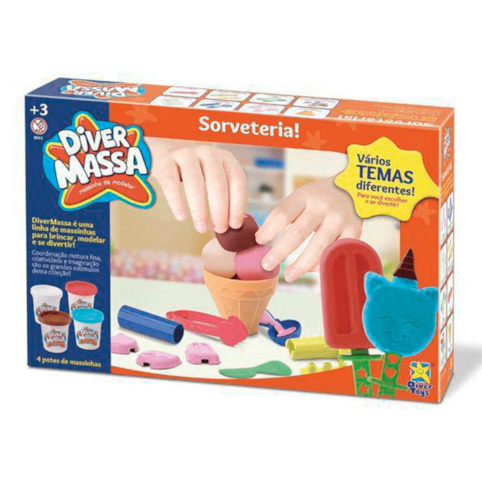Brinquedo Divertoys Sorveteria - Diver Massa 8061