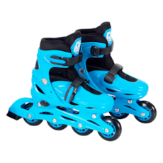 Brinquedo Dm Toys Patins Inline Ajustável Com Acessórios R6544 - Azul