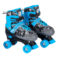 Brinquedo Dm Toys Patins Roller Ajustável Com Acessórios R6550 - Azul