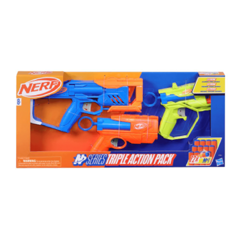 Brinquedo Hasbro Nerf Pack Com 3 Triple Action - F9841/10029