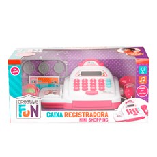 Brinquedo Multikids Caixa Registradora Mini Shopping - Rosa BR1182