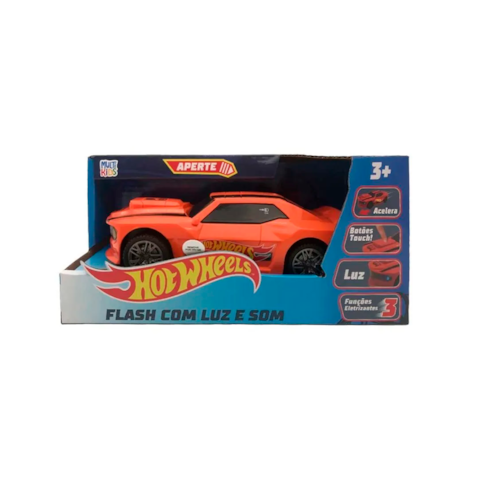 Brinquedo Multikids Carro Hot Wheels Flash Laranja - BR1824 - Martinello