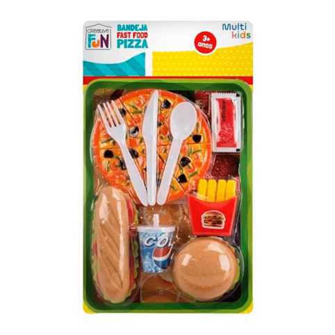 Brinquedo Multikids Creative Fun Bandeja Fast Food Pizza - BR1853