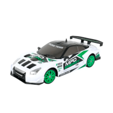 Brinquedo Multikids Racing Com Controle Remoto Drift X - Branco/Verde 2418 Brinquedo Multikids Racing Com Controle Remoto Drift X - Branco/Verde 2418