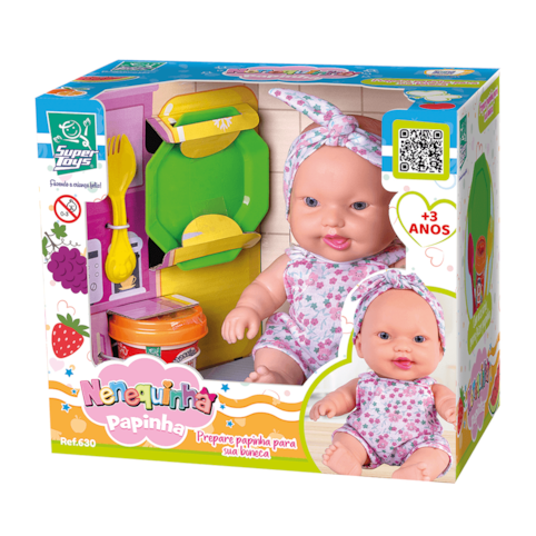 Brinquedo Super Toys Boneca Nenequinha Papinha 630