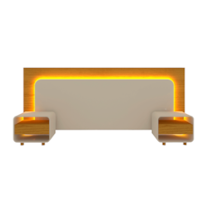 Cabeceira Gelius Innova Para Box - Naturale/Off White Cabeceira Gelius Innova Para Box - Naturale/Off White