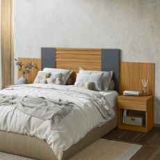 Cabeceira Moval Araguaia - Freijó/Off White/Cinza Cabeceira Moval Araguaia - Freijó/Off White/Cinza