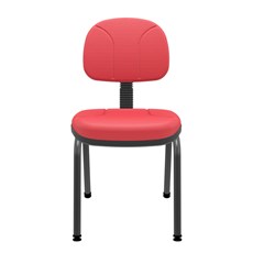 Cadeira de Escritório Plaxmetal Operativa Fixa Secretária - Vermelho