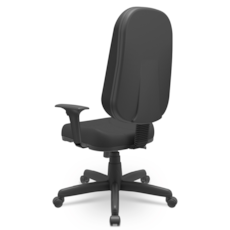 Cadeira de Escritório Plaxmetal Operativa Presidente Estofada - Preto com Braço Cadeira de Escritório Plaxmetal Operativa Presidente Estofada - Preto com Braço
