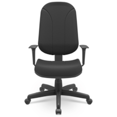 Cadeira de Escritório Plaxmetal Operativa Presidente Estofada - Preto com Braço Cadeira de Escritório Plaxmetal Operativa Presidente Estofada - Preto com Braço
