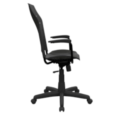 Cadeira de Escritório Plaxmetal Presidente Estofada - Preto com Braço Cadeira de Escritório Plaxmetal Presidente Estofada - Preto com Braço