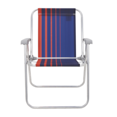 Cadeira de Praia Tramontina Samoa Alta - Alumínio/Azul Escuro 92900/000 Cadeira de Praia Tramontina Samoa Alta - Alumínio/Azul Escuro 92900/000