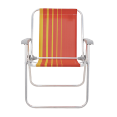 Cadeira de Praia Tramontina Samoa Alta - Alumínio/Laranja 92900/001 Cadeira de Praia Tramontina Samoa Alta - Alumínio/Laranja 92900/001