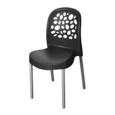 Cadeira Forte Plástico Deluxe - Preta Cadeira Forte Plástico Deluxe - Preta